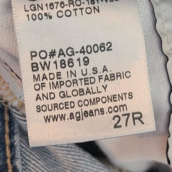 AG Distressed AG-ED DENIM patchwork jeans Denim pants Indigo 3-0430G∞ Size 27 - Picture 8 of 8